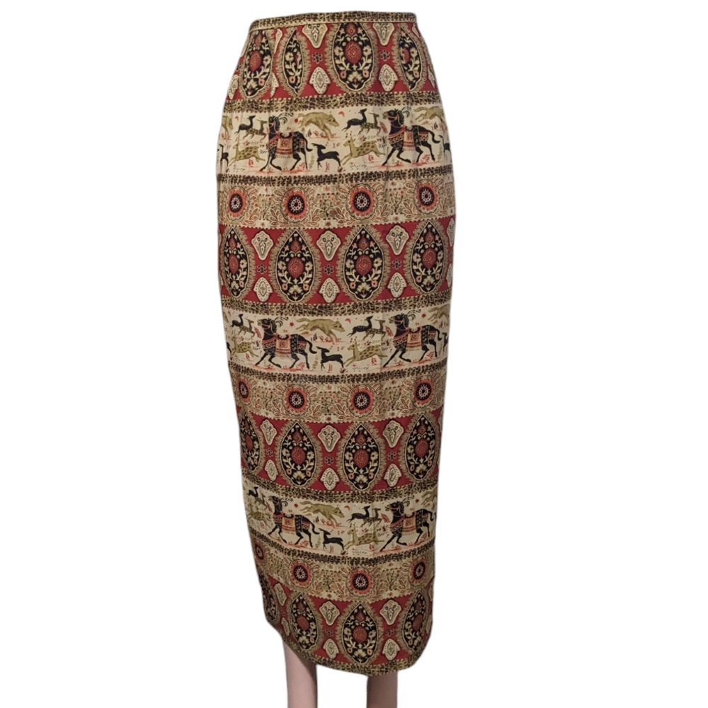 Vintage horse equestrian midi Maxi skirt